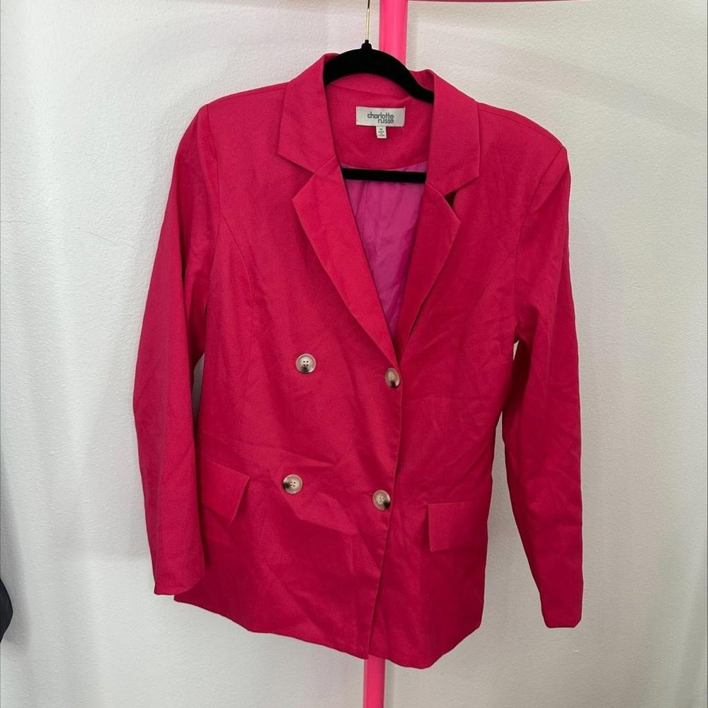 CHARLOTTE RUSSE PINK BLAZER SIZE MEDIUM